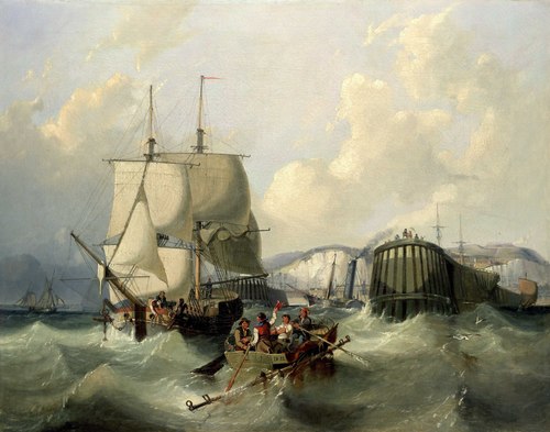 A Brig Leaving Dover, 1850, George Hyde Chambers
