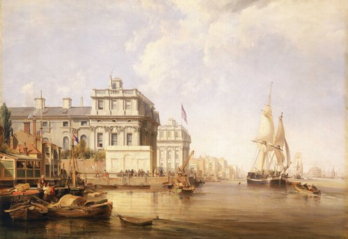 Greenwich Hospital from the east, 1835, George Hyde Chambers
