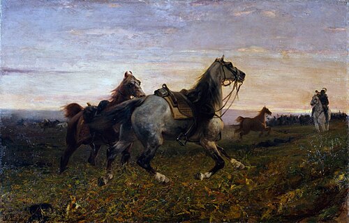 Il richiamo dei cavalli sbandati, 1893, Sebastiano de Albertis
