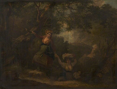 Peasants Escaping from Banditti, , Agostino Aglio