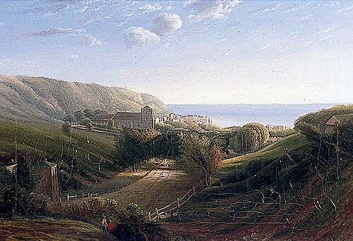Hastings, East Sussex, from the London Road, 1825, Agostino Aglio