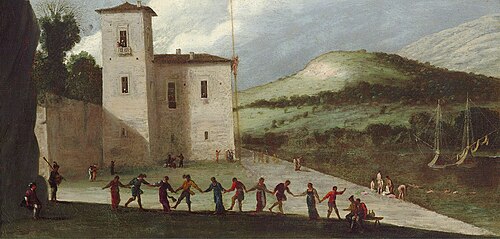 Fête en bord de mer (Calendimaggio)., , Agostino Tassi