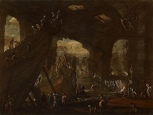 A Shipyard, 1639, Agostino Tassi