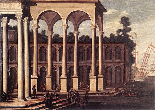 The Embarkation of a Queen, 1615, Agostino Tassi
