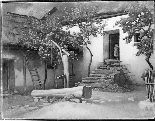 Landhaus mit Brunnen (Gorbio an der Riviera), , Carl Freiherr von Pidoll zu Quintenbach
