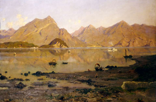 La Vista di Lierna su Bellagio, 1888, Silvio Poma