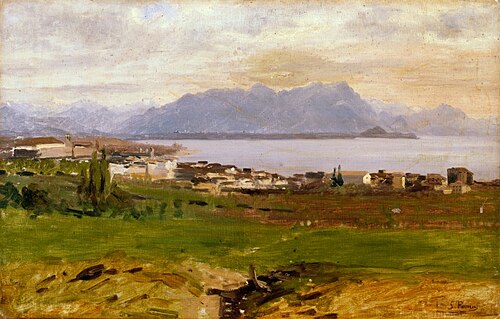 La punta di Bellagio guardando Lierna, 1888, Silvio Poma
