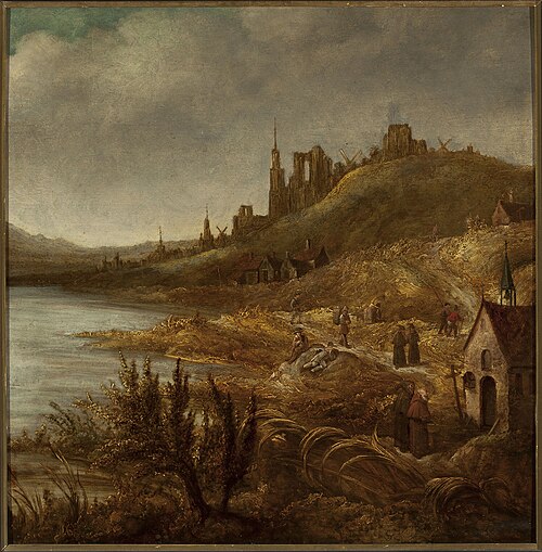 Monastic landscape, , Simon Johannes van Douw