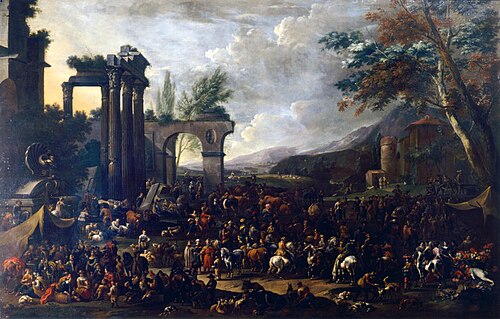 Scena di mercato, 1650, Simon Johannes van Douw