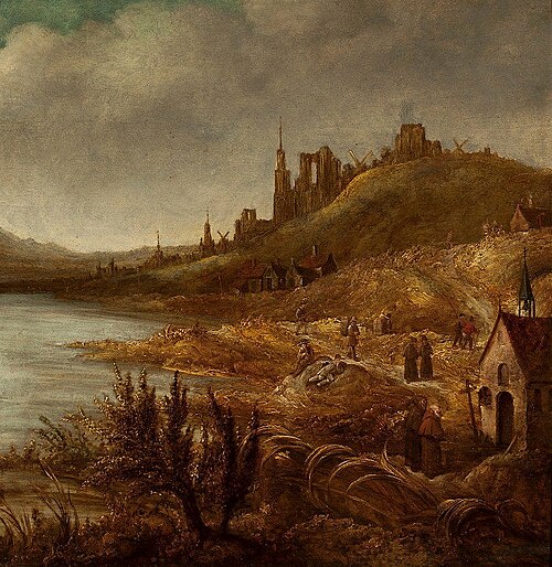 Paysage avec ruines, 1700, Simon Johannes van Douw
