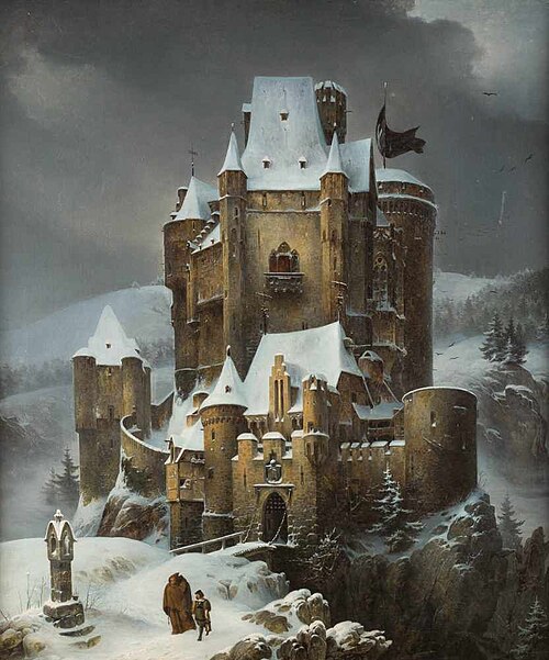 Knight castle in the snow, , Caspar Scheuren