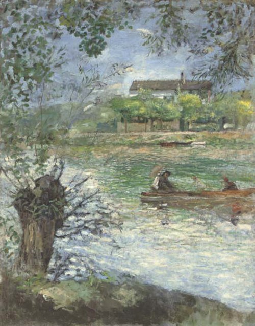 Saules et personnages dans une barque, 1880, Auguste Renoir