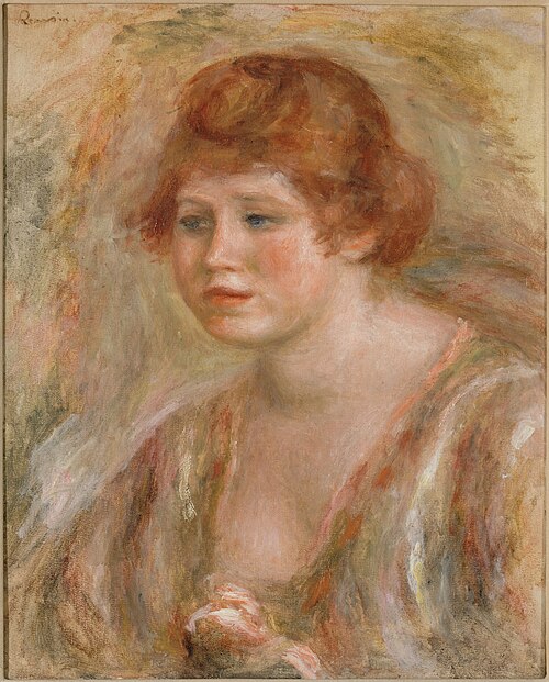 Jeune femme à la rose, 1918, Auguste Renoir