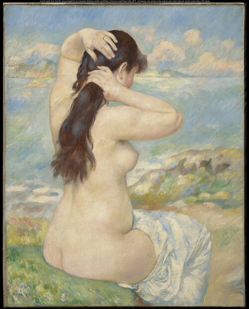 Baigneuse se coiffant, 1885, Auguste Renoir