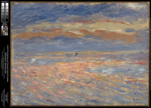 Soleil couchant sur la mer, , Auguste Renoir
