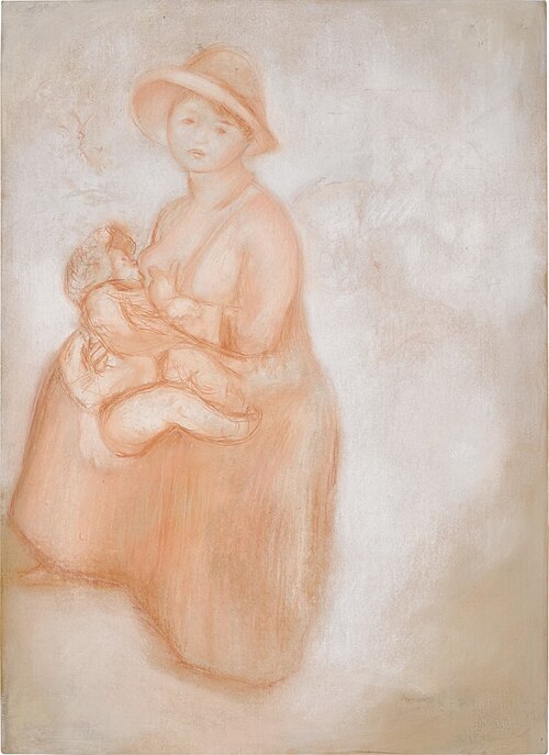 Madame Renoir and her son Pierre, , Auguste Renoir