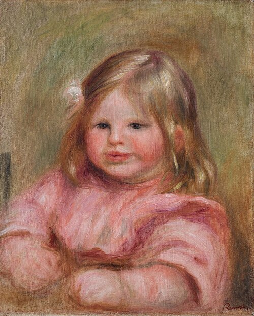 Coco sur un fond rose, , Auguste Renoir