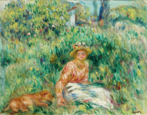 Femme et Rip dans l'herbe, 1916, Auguste Renoir