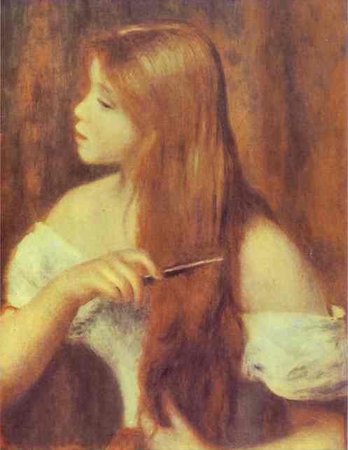 Young Girl Combing Her Hair, 1894, Pierre-Auguste Renoir