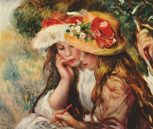 Young girls drawing, 1890, Pierre-Auguste Renoir