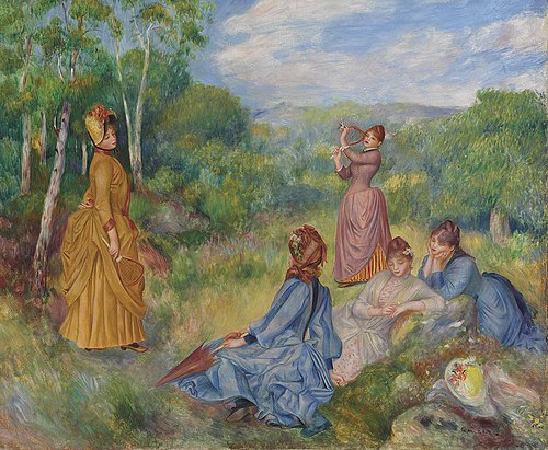 Jeunes filles jouant au volant, 1887, Auguste Renoir