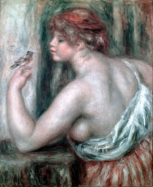 Femme au rouge-gorge, 1916, Pierre-Auguste Renoir