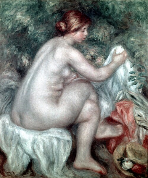 Baigneuse au chapeau, , Pierre-Auguste Renoir
