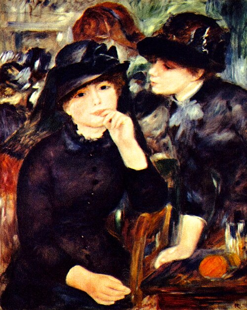 Two girls in black, 1880, Auguste Renoir