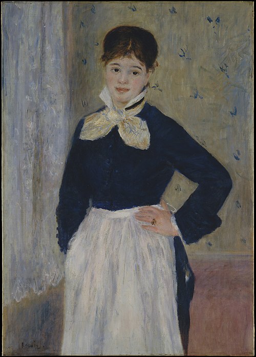 A Waitress at Duval's Restaurant, 1875, Pierre-Auguste Renoir