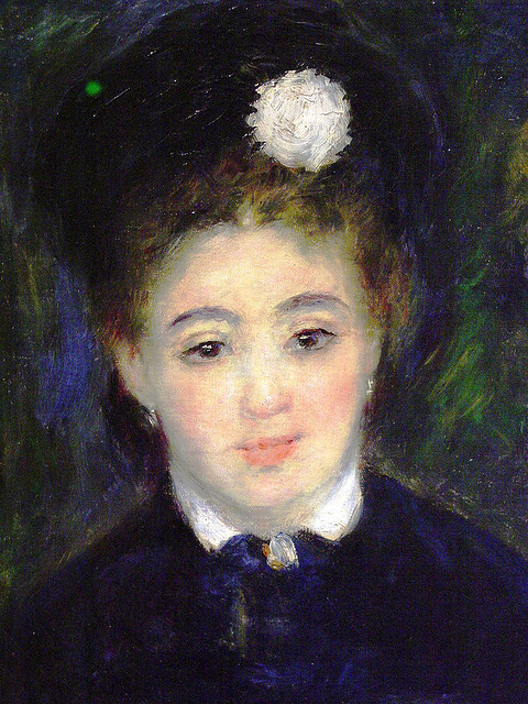 Tête de femme en noir, 1876, Auguste Renoir