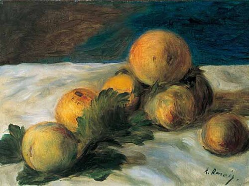 Still Life with Peaches, 1871, Pierre-Auguste Renoir