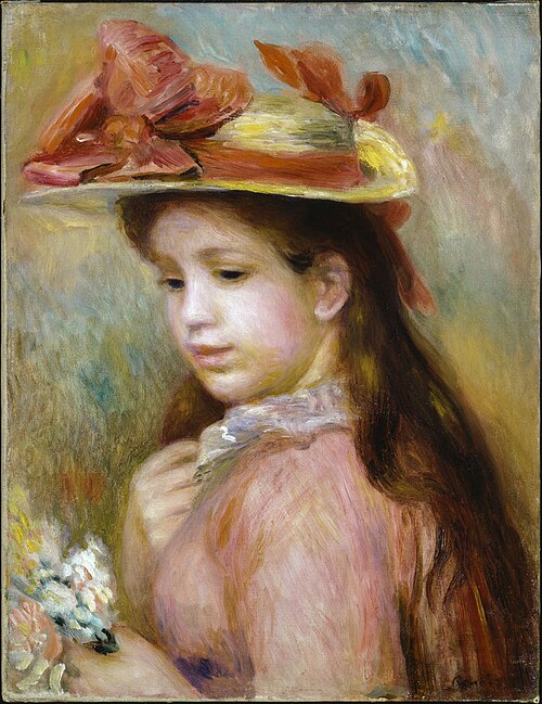 Jeune fille au chapeau, 1890, Auguste Renoir
