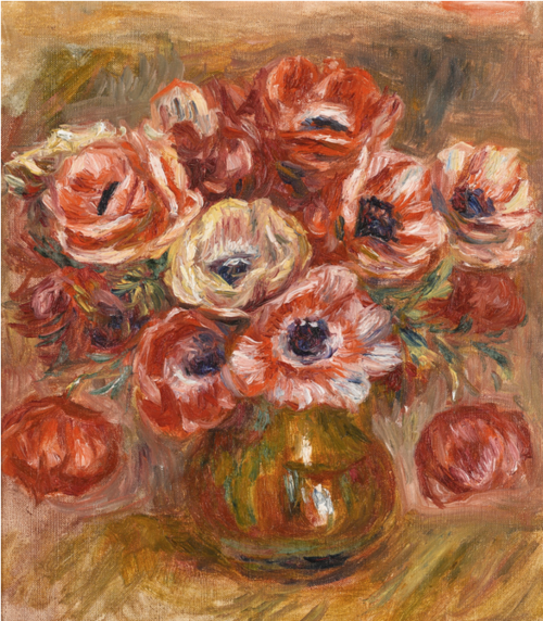 ANÉMONES DANS UN VASE, 1915, Pierre-Auguste Renoir