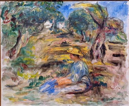 Seated Woman in Blue, 1900, Auguste Renoir