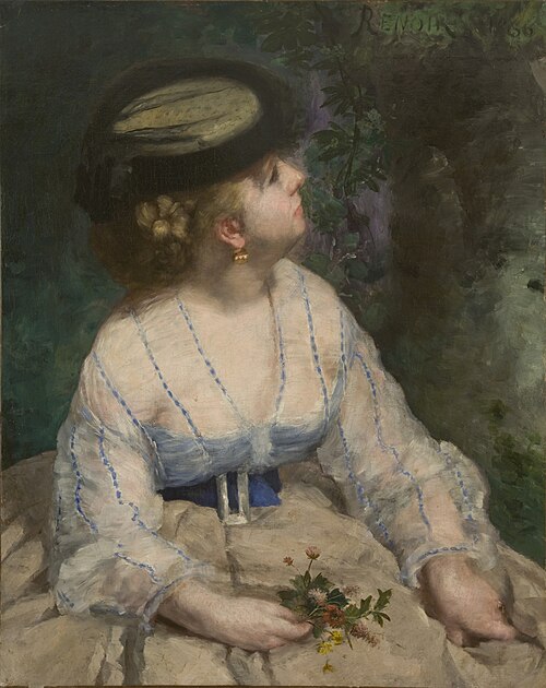 La Fille à l'oiseau, 1866, Auguste Renoir