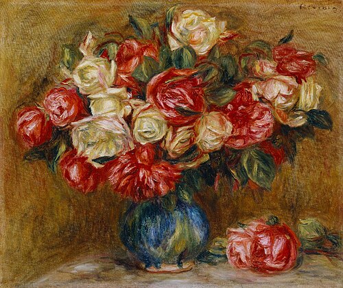 Roses, 1900, Pierre-Auguste Renoir