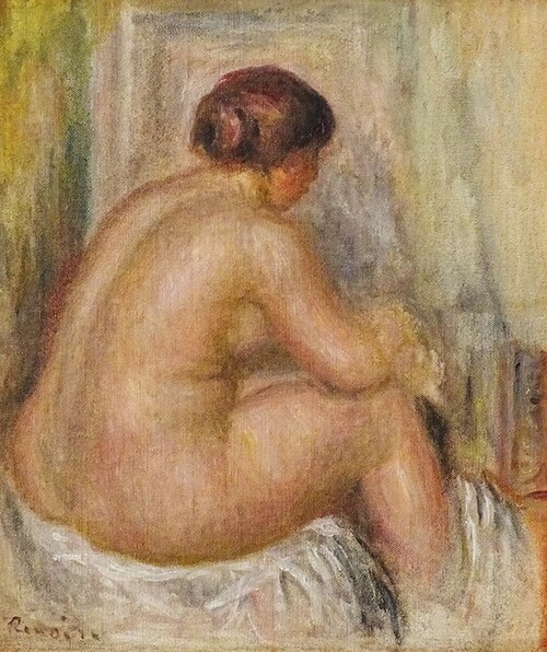 Nu de dos, assis, 1915, Auguste Renoir