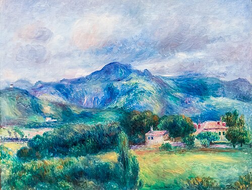 Paysage avec montagne, 1895, Auguste Renoir