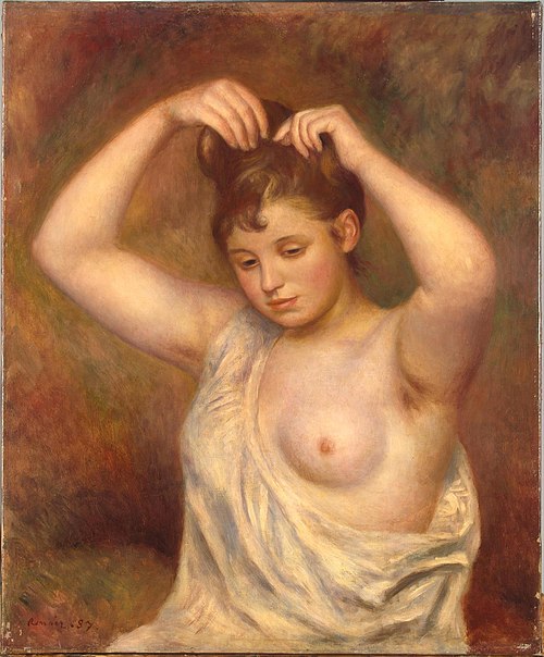 Femme se coiffant, 1887, Auguste Renoir