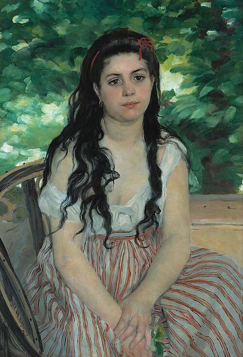 In the Summer, 1868, Pierre-Auguste Renoir