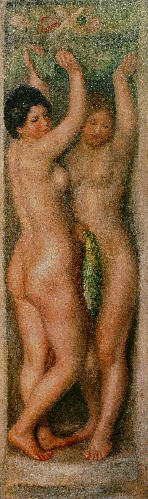 two young nude women, 1909, Pierre-Auguste Renoir