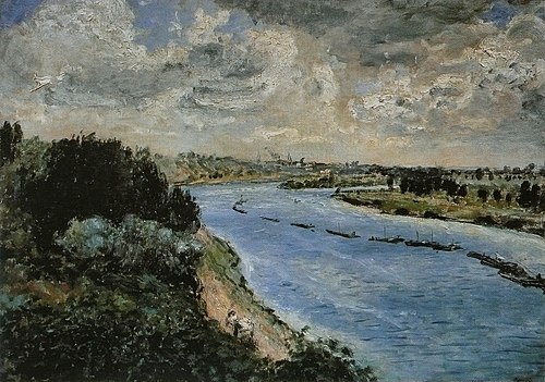 Chalands sur la Seine, 1869, Pierre-Auguste Renoir