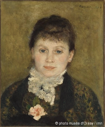 Femme au jabot blanc, 1880, Pierre-Auguste Renoir