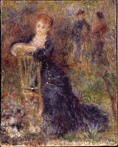 Jeune Femme assise dans un jardin, 1875, Pierre-Auguste Renoir