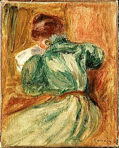 The Green Reader, 1894, Pierre-Auguste Renoir