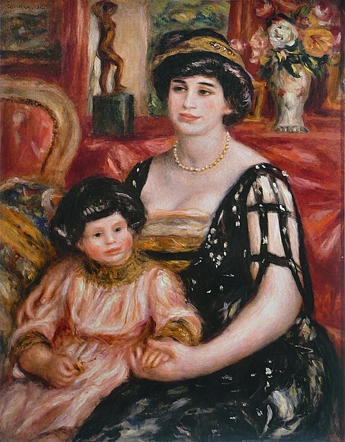 Madame Josse Bernheim-Jeune et son fils Henry, 1910, Pierre-Auguste Renoir