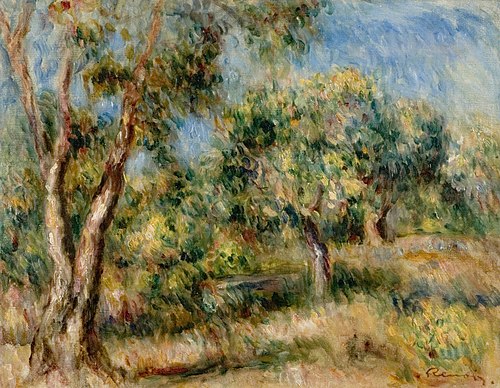 Landscape of Cagnes, 1915, Pierre-Auguste Renoir