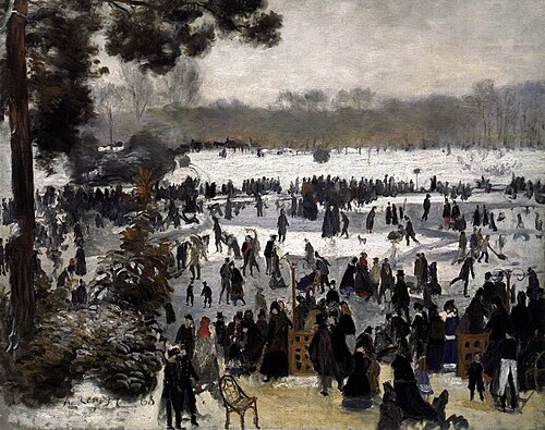 Skaters in the Bois de Boulogne, 1868, Pierre-Auguste Renoir