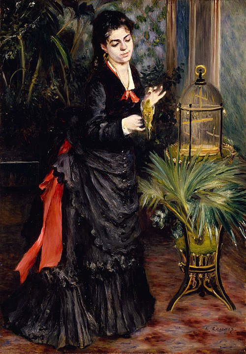La Femme à la Perruche, 1871, Auguste Renoir