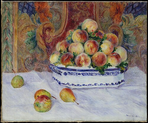 Still Life with Peaches, 1881, Pierre-Auguste Renoir